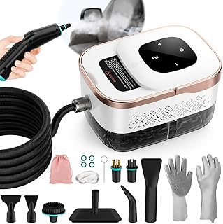 Steam Cleaner, 6 Steam Levels, 42oz Tank & 11 Pieces Accessories, 1500W High-Temperature Steam Cleaner for Home, Handheld Steamer for cleaning Grout,Tile,Kitchen,Bathroom,Car