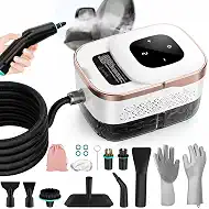 Steam Cleaner, 6 Steam Levels, 42oz Tank & 11 Pieces Accessories, 1500W High-Temperature Steam Cleaner for Home, Handheld Steamer for cleaning Grout,Tile,Kitchen,Bathroom,Car