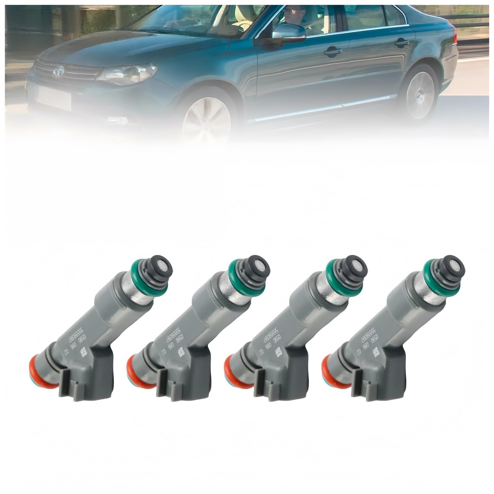4 Fuel injectors 55559397 Compatible for Saab 9-3 2.0-Liter turbocharged Models (2007-2011 Models)