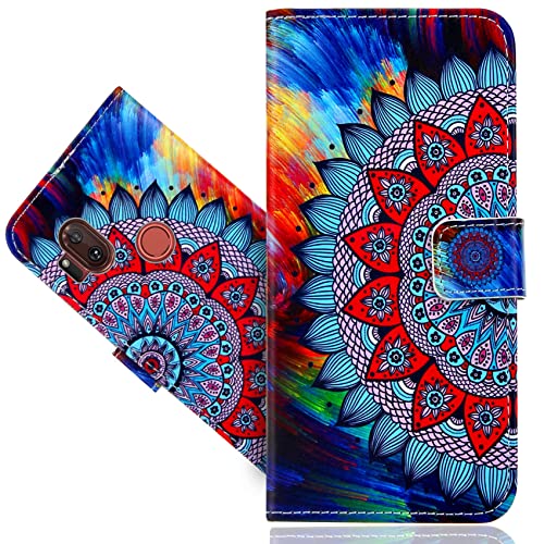 SHIYENA Funda Compatible con Motorola One Hyper, Cáscara de TPU, Soporte Plegable, Ranura para Tarjeta, Cierre Magnético, Funda con Tapa Libro para Motorola One Hyper