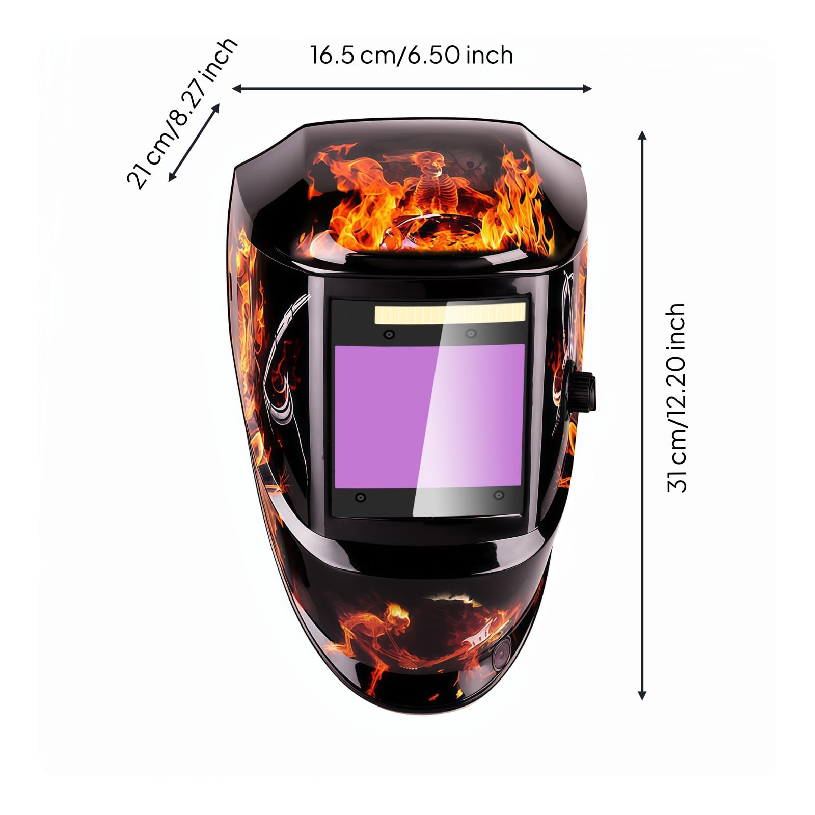 Amagogo de Soldar Máscara Casco Visera Pantalla con Autooscurecimiento Ajuste Cómodo y Protección contra Chispas y Residuos Adecuada para Soldadores Taller Bricolaje