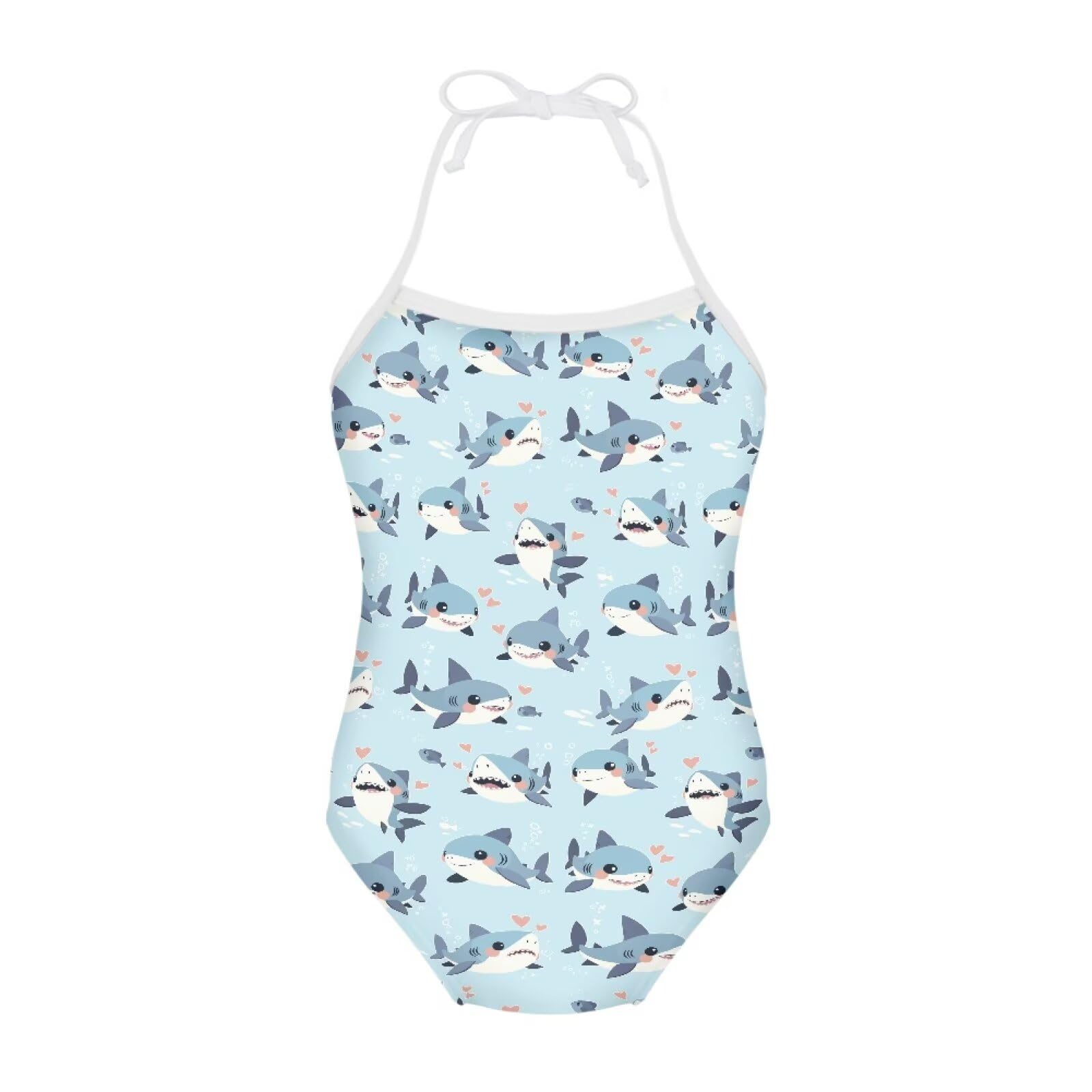Girls One Piece Swimsuit Beach Bathing Suit Toddler Floral Halter Straps Swimwear for 1-10 Years