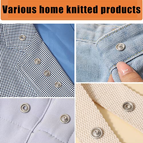 200 Set Snap Buttons Kit Metal Sewing With Press Button Gripper Stainless Steel No-Sew Thickened Snap Fasteners Press Studs Pliers Tool For Jeans Fabric Clothing Diy Craft Shirts #TOP4