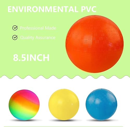 Miniatura 2 de Pelota de patio de recreo, 8.5 pulgadas Kickball para niños y adultos, para interiores y exteriores, pelota de balón cuadrada, juego de patio