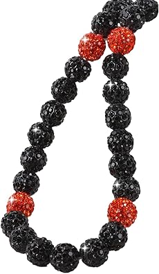 Baseball Beaded Necklace for Men,Baseball Necklace Gifts,Diamond Rhinestone Discoball bead necklace,Chain Necklace Gifts for Baseball Player Team Lovers