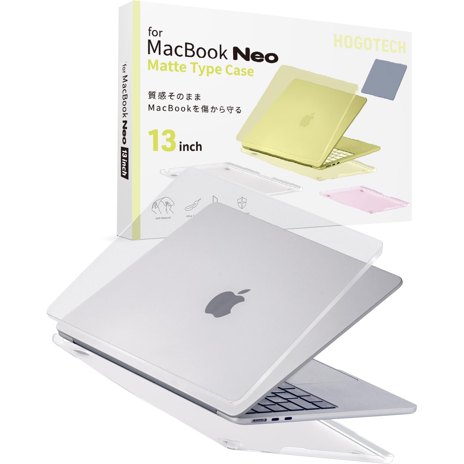MacBook Air 13インチ 外箱傷あり Amazon.co.jp: HOGOTECH｜MacBook Neo用【質感そのまま、傷を守る