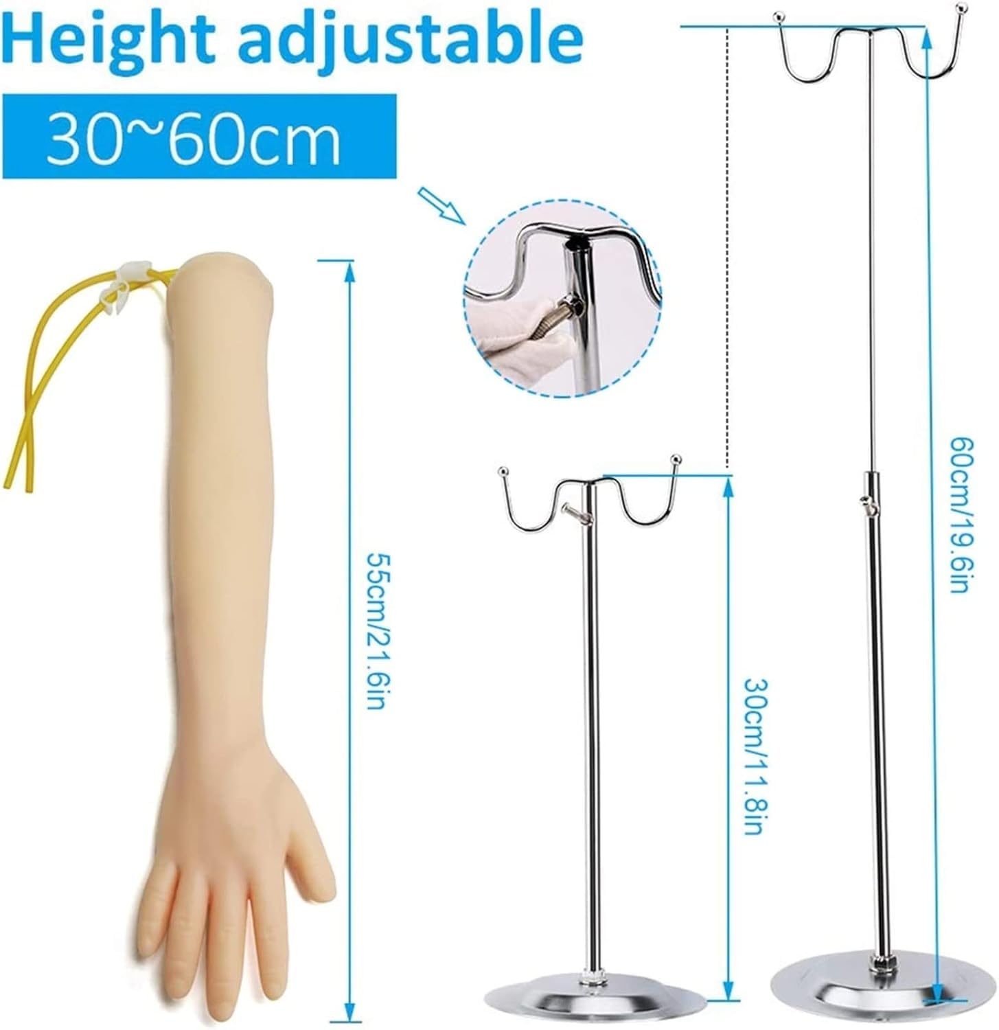Simulation Silikon Arm Venenpunktion Injektion IV Hand Set linken und rechten Arms Trainingsmodell Medizin Pflege Chirurgische Praxis Spezielle IV Praxis Puppe Arm Injektion