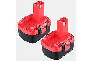 2-Pack 14.4V Bosch Battery Replacement for Increased Power and Runtime