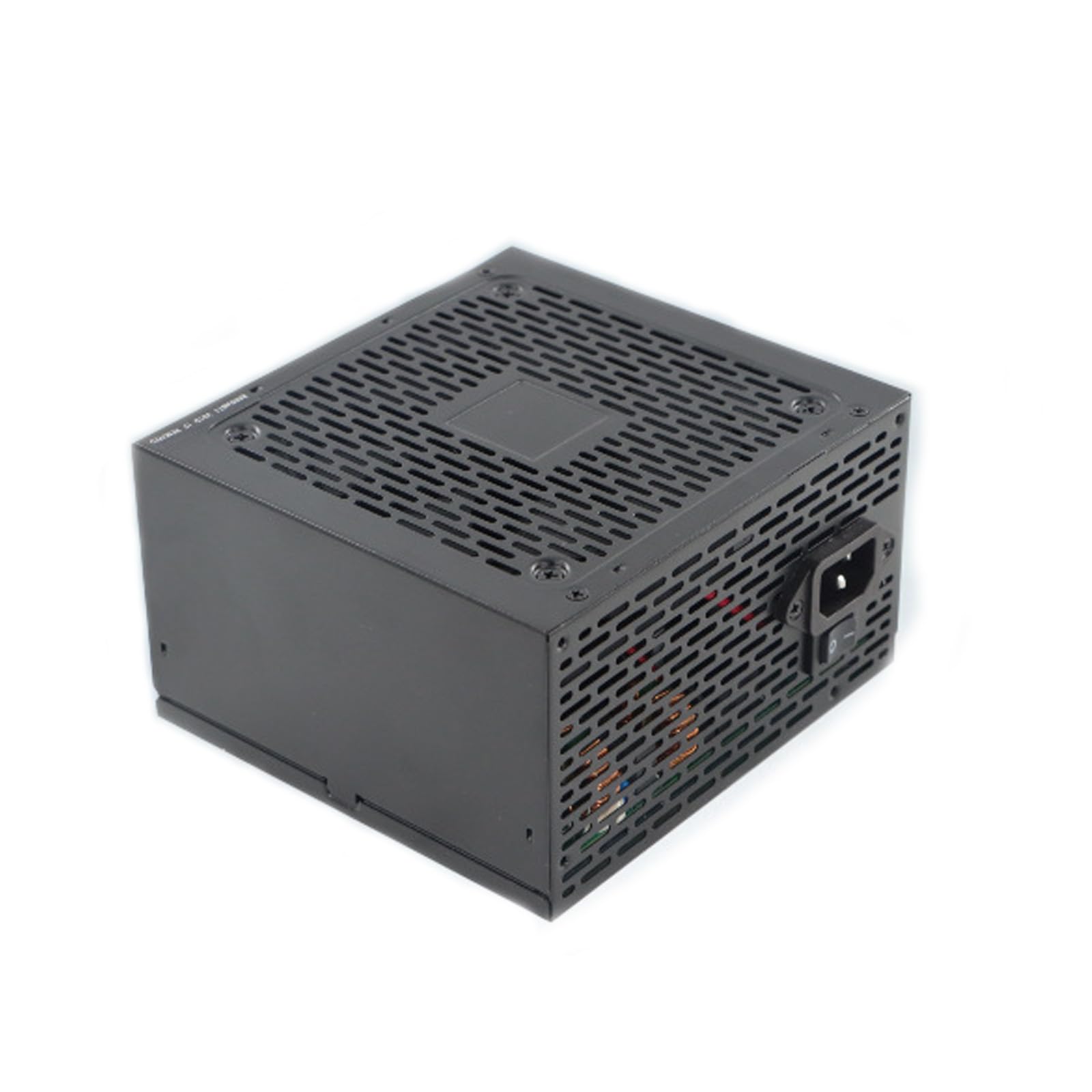 Alimentatore per computer compatto da 500 W, ventola di raffreddamento da 120 mm e protezione flessibile per la gestione dei cavi