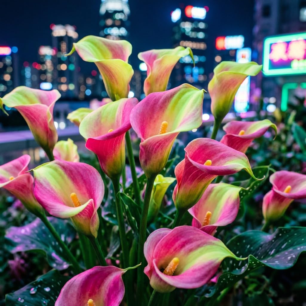 Calla Lily Bulbs Hardy Perennial - Zantedeschia - Large Flower Bulbs, Real Plants from Holland - for Garden and Pot (Large Tubers, No Seed and Not Artificial)-2bulbs-G
