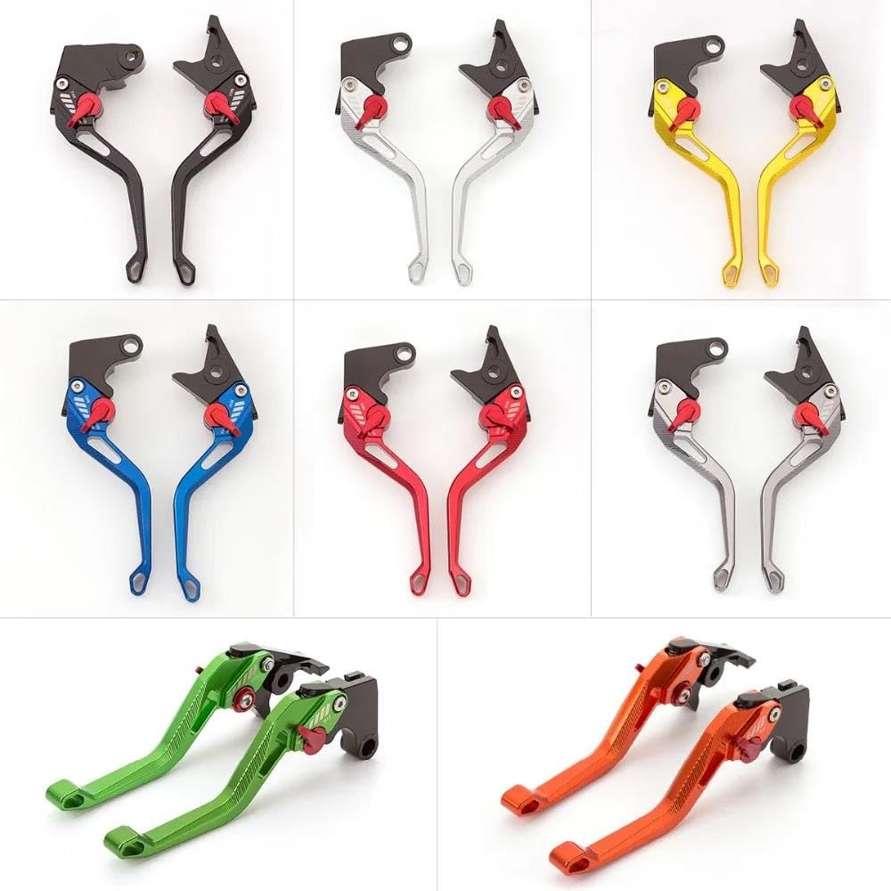 Embrayage moto Pour Y&amaha YBR125 Pour FAZER YBR 125 2007 2008 2009 2010 2011 2012 CNC Réglable Moto Leviers D'embrayage De Frein Poignée Levier d'embrayage frein(9 147mm)