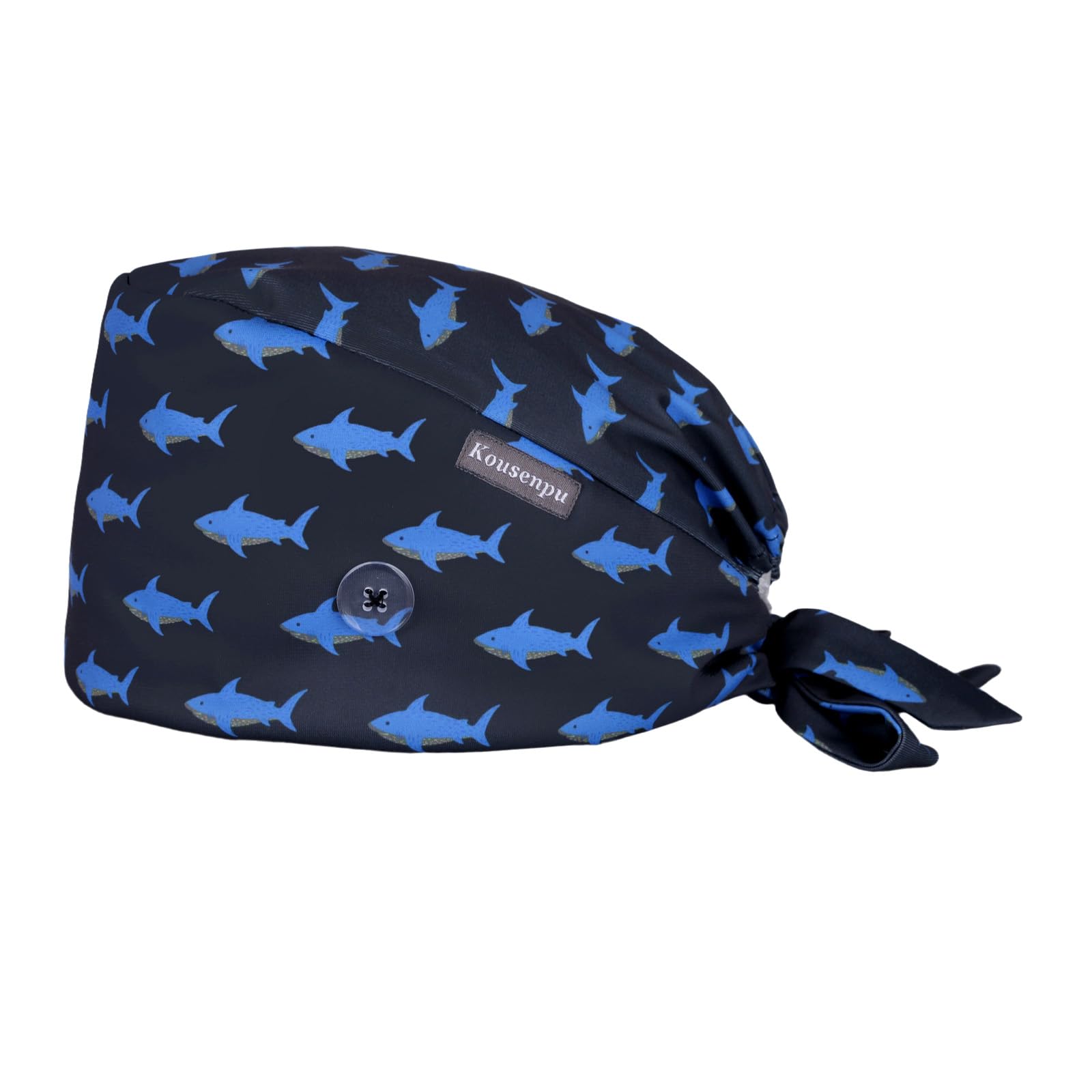 Kousenpu Scrub Cap for Men, Adjustable Surgical Hats with Buttons