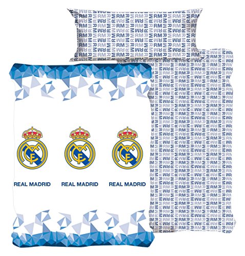 Gale Hayman Style Real Madrid Juego Sábanas, Algodón-Poliéster, Blanco, Queen, 200x150x3 cm