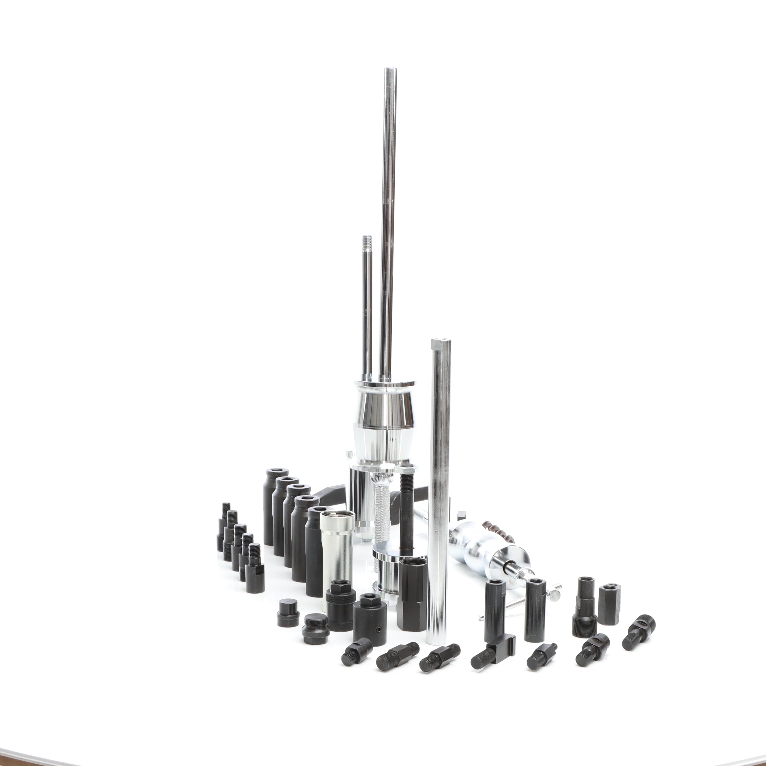 WilTec Coffret de 40 pcs. d’extracteurs d’injecteur CDI - avec 3 Marteau à Coulisse & Adaptateurs - Garage Dépannage - Outillage arrache-injecteurs Démontage Comptabilité Large