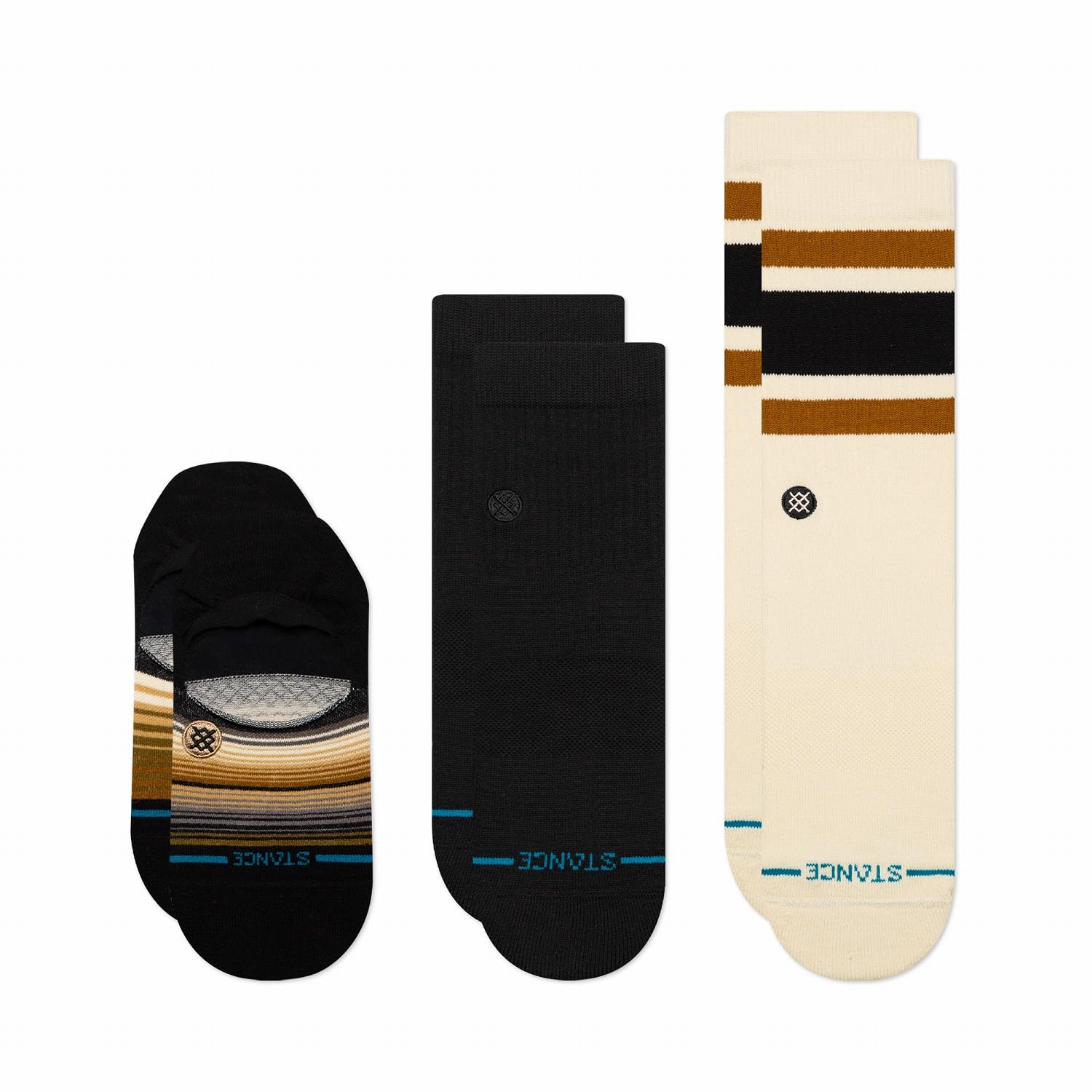 Stance - Calcetines de mezcla de algodón peinado "Icon Series 3 Pack"
