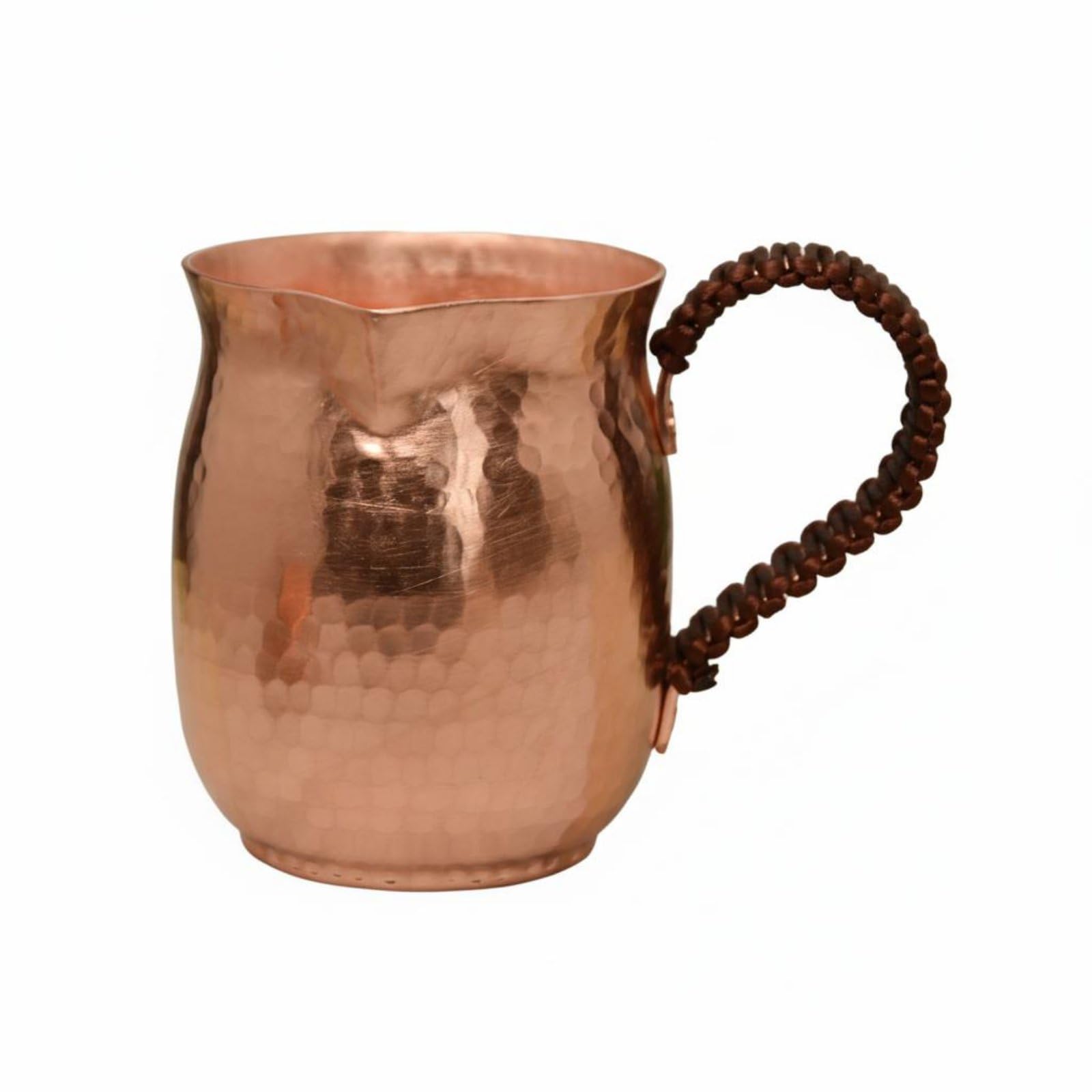 Vintage Design Pure Copper Cha Hai Multi-Functional Handmade Copper Fairness Cup Easy to Clean Chinese Tea Fairness Cup Anti-Scald Handle, Copper Handle | Copper | Metalware-image-27