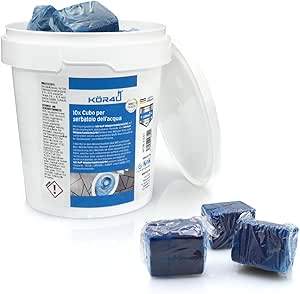 kör4u Cubi per cassetta dell'acqua – 10 tavolette per WC blu fresche
