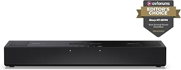 Sharp HT-SB700 2.0.2 Compact Dolby Atmos Soundbar 140W Soundbar for TV with HDMI eARC/CEC, 3.5mm Aux in, Digital optical input Equaliser with 5 pre-sets and remote control - Matt black | Compact Dolby Atmos soundbar, immersive 3D audio, ideal for movies, gaming and everyday TV viewing