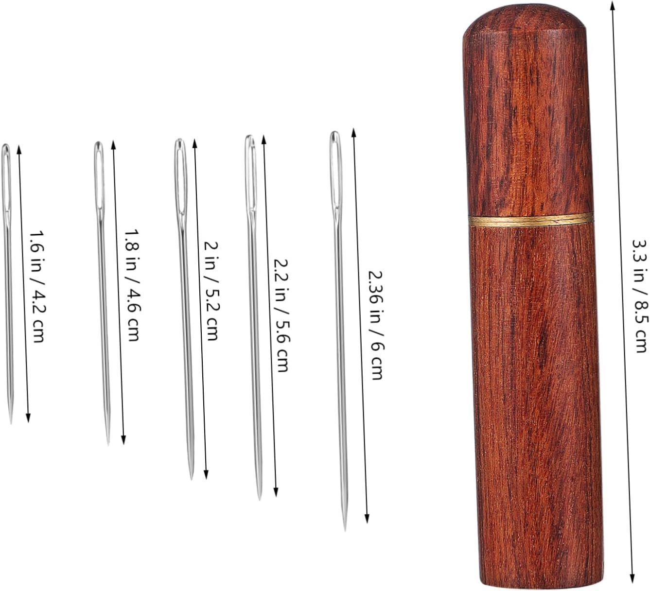 IWOWHERO Embroidery Needles for Hand Sewing 25pcs Set Stainless Steel Large Eye Needles for Crafts