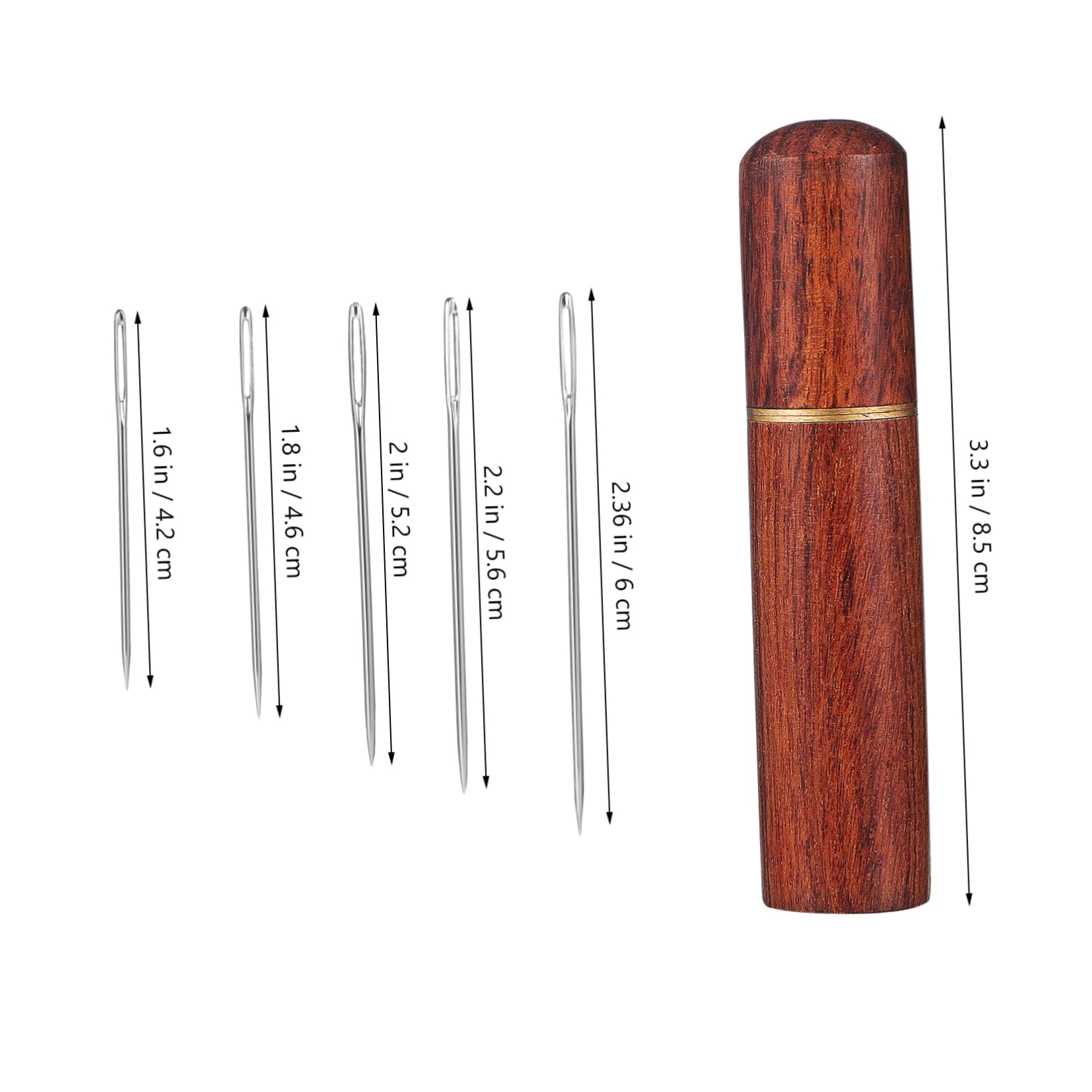 IWOWHERO Embroidery Needles for Hand Sewing 25pcs Set Stainless Steel Large Eye Needles for Crafts