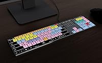 Vista 2 de KB Covers Pro Tools Teclado retroiluminado de aluminio de acceso directo para PC con Windows, más de 150 teclas de edición de audio codificadas por