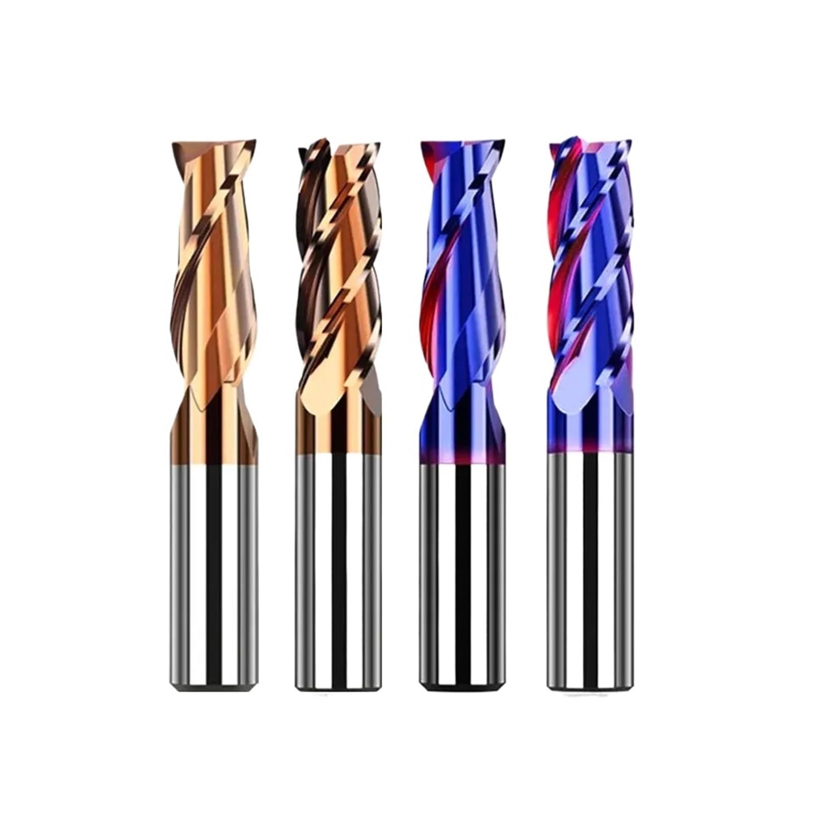 Fresas de extremo de carburo, fresa CNC de aleación, herramientas de torno de Metal, brocas de enrutador de acero de tungsteno, fresa plana inoxidable, 1 Uds.(D12xD12x100L)