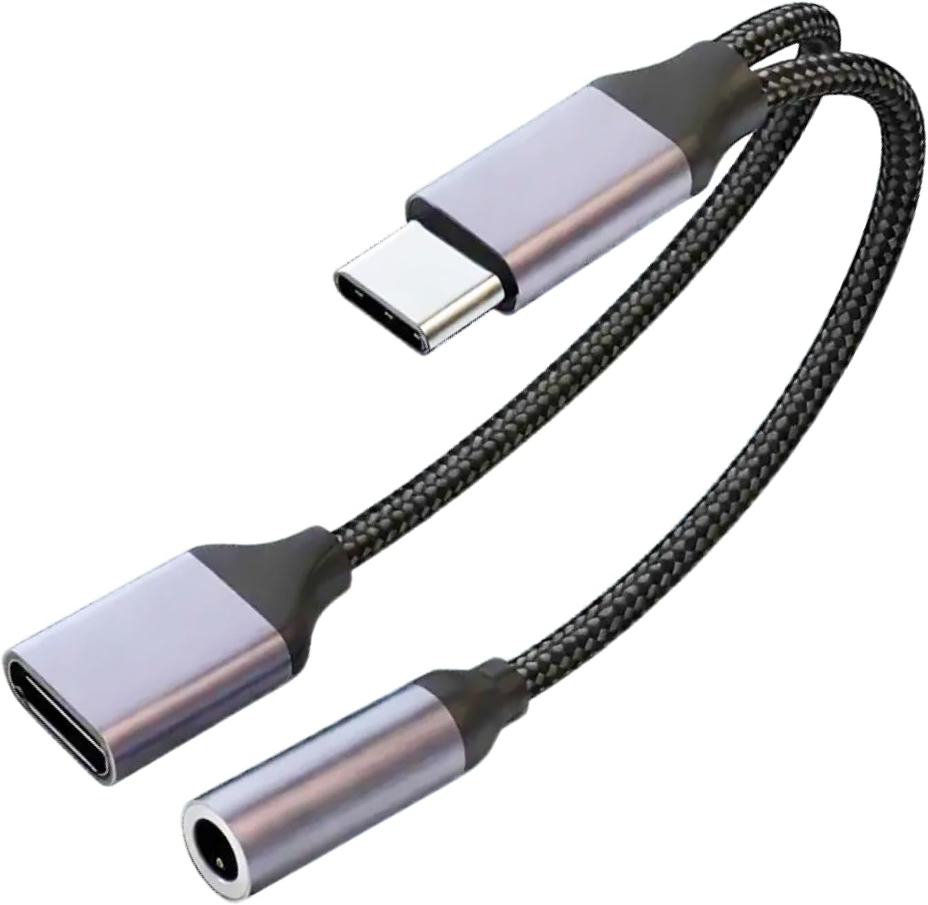 2 in 1 USB C to 3.5 mm Jack Adapter with 60 W PD Quick Charge Adapter USB C to Jack 3.5 mm & Charging Function HiFi DAC USB C Aux Adapter for iPhone 15/16 Samsung S25/S24 USB C Adapter Headphones