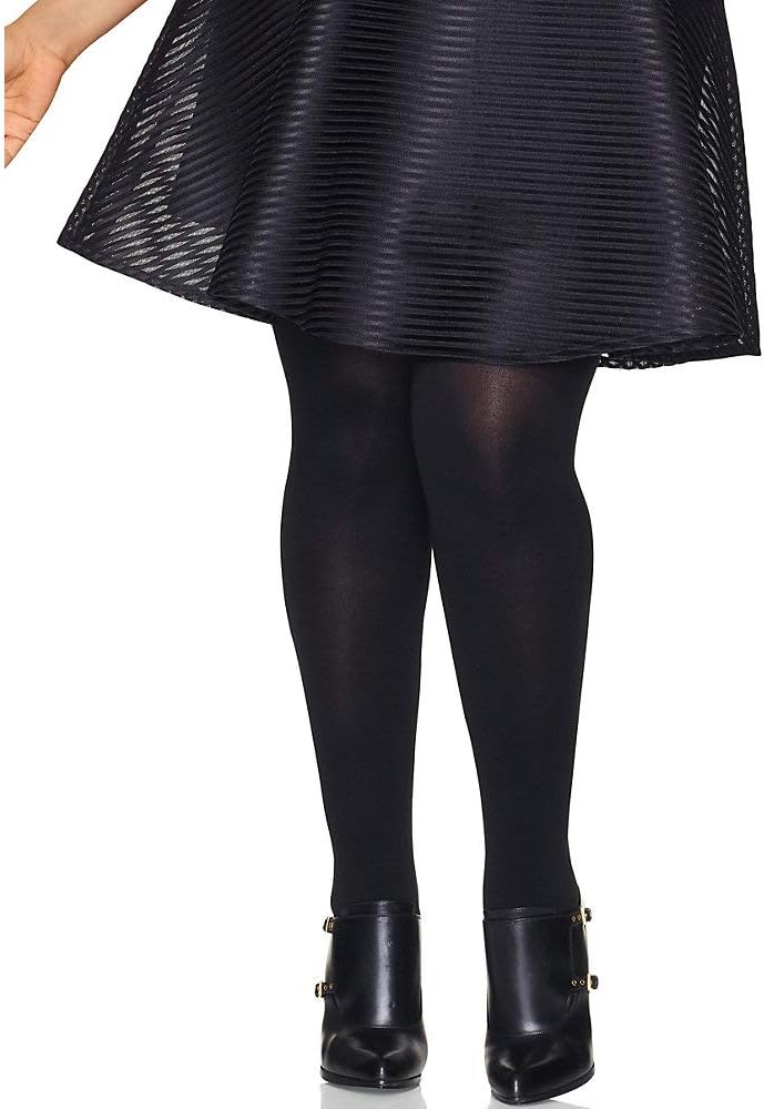 HanesWomen's Curves Same-to-waist Sheer-toe Blackout Tights | Wicking Cool Comfort Tights (pack of 1)