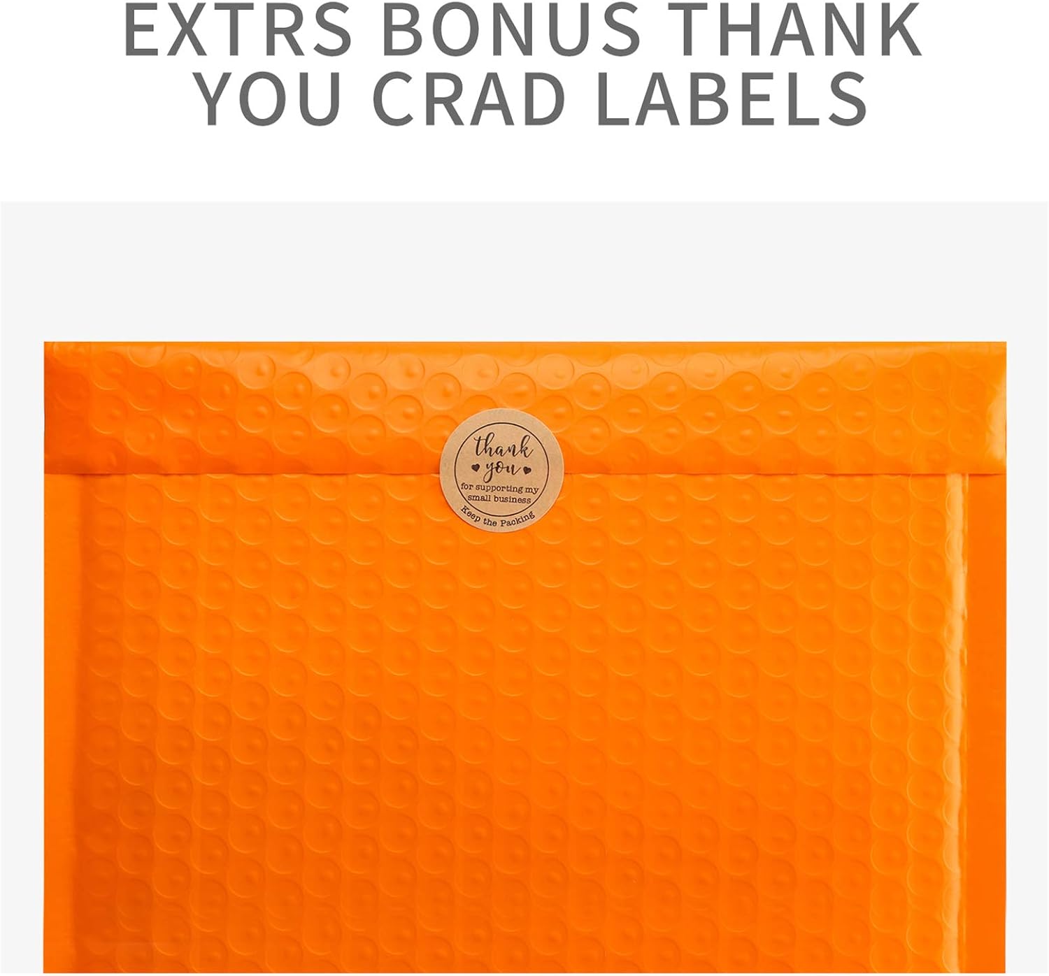 TOMVYTER 7.25x12 Inch Poly Bubble Mailers #1 Padded Envelopes Bulk, 25pcs Self Seal Mailing Envelopes Bubble Padded Mailers(Orange, Inside Size: 7.25x11")