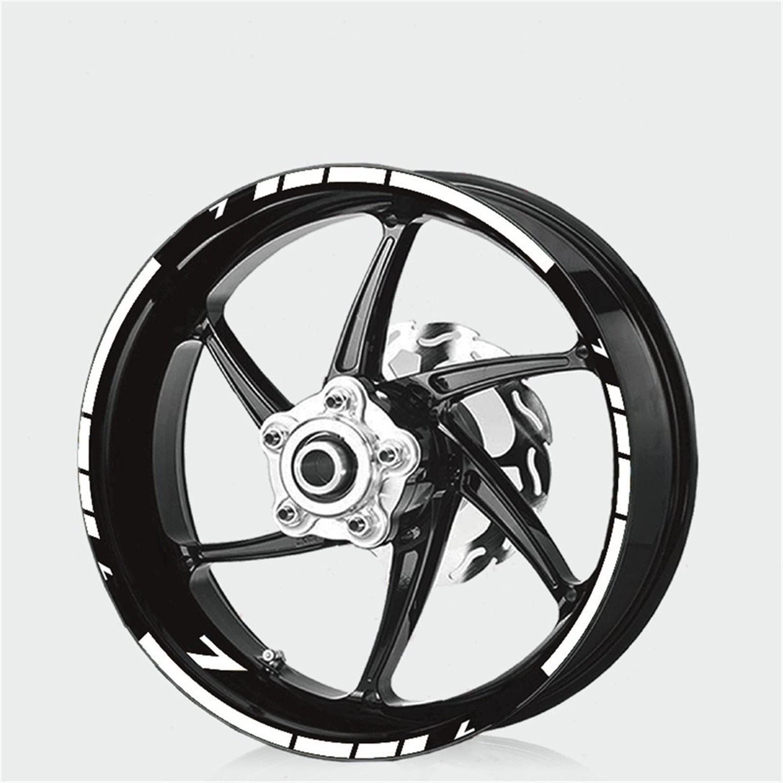 Pegatina para Motocicleta, Rueda, Calcomanía De Moda, Rueda, Pegatina Decorativa Reflectante, Película De Rayas para Neumáticos para Kawasaki ZR-7 ZR7 Calcomanías Llantas (Color : 3)