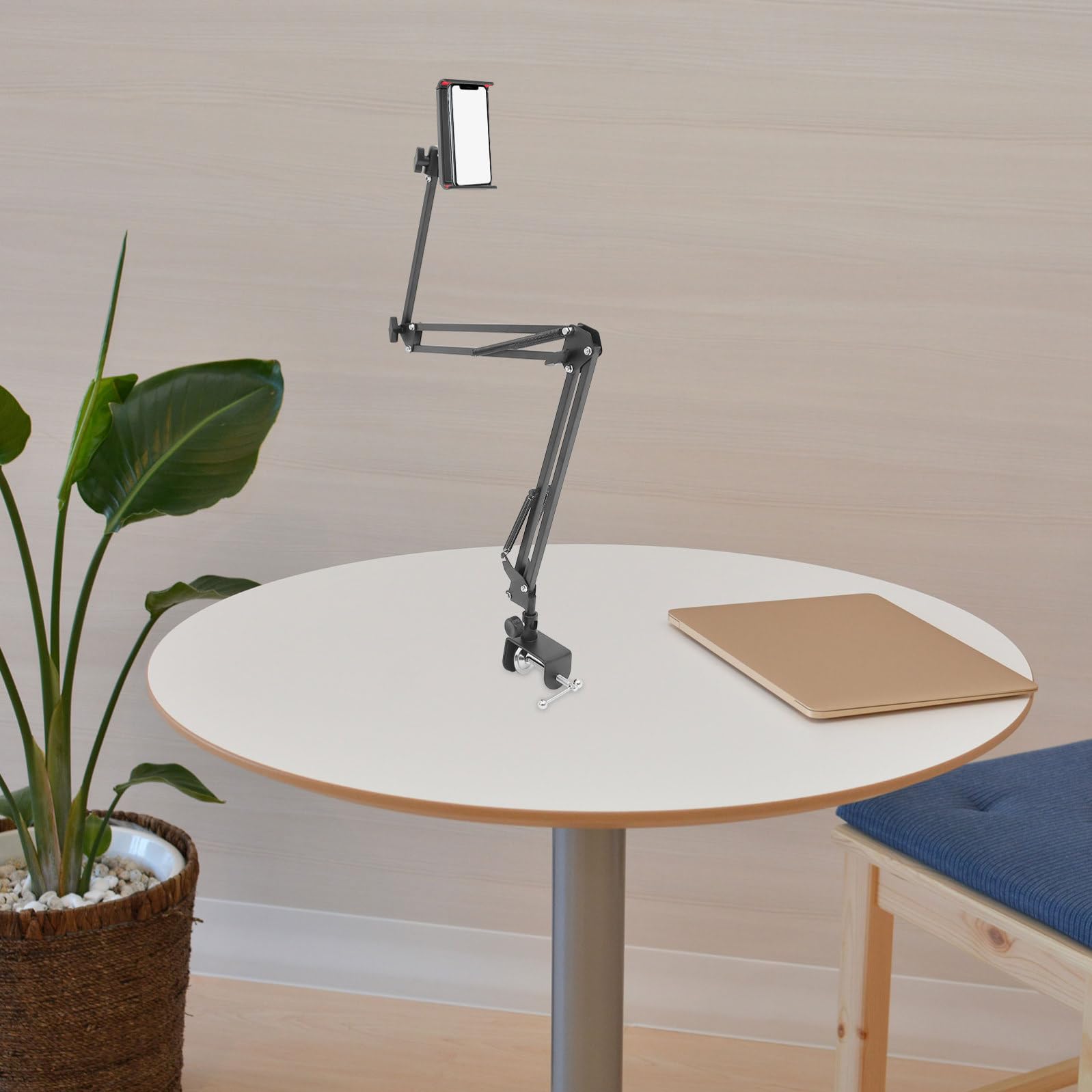 1pezzi Supporto per Telefono Sbalzo per Tablet da Tavolo per Cavo di Ricarica Utilizzabile su Superfici Verticali e Orizzontali