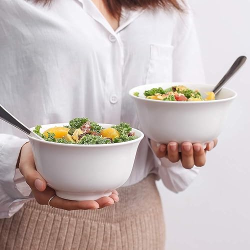 Miniatura 5 de DOWAN - Cuencos para la cocina para poner la sopa el cereal el postre de avena Son profundos clásicos redondos hechos de cerámica aptos para