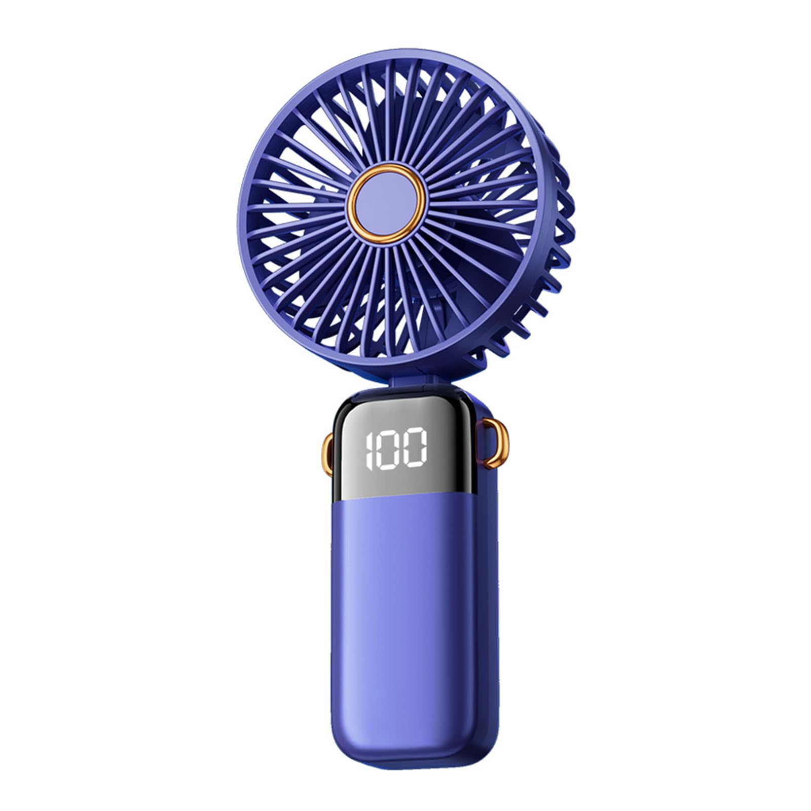 Handheld Portable Mini Fan Electric Ice Cooling Desktop Neck Hanging Fan Indoor Outdoor Noise Reduction Silent 12000RPM Turbine Engine Adjustable Wind Speed Phone Stand Type-C Charging