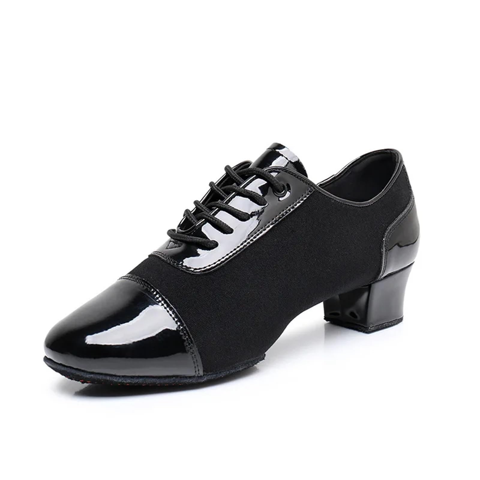 Erhtguo Unisex Black Modern Dance Shoes Men Ballroom Dancing Soft Rubber Sole Suede Optional Large Size 46 Male Jazz Latin Tango(37)