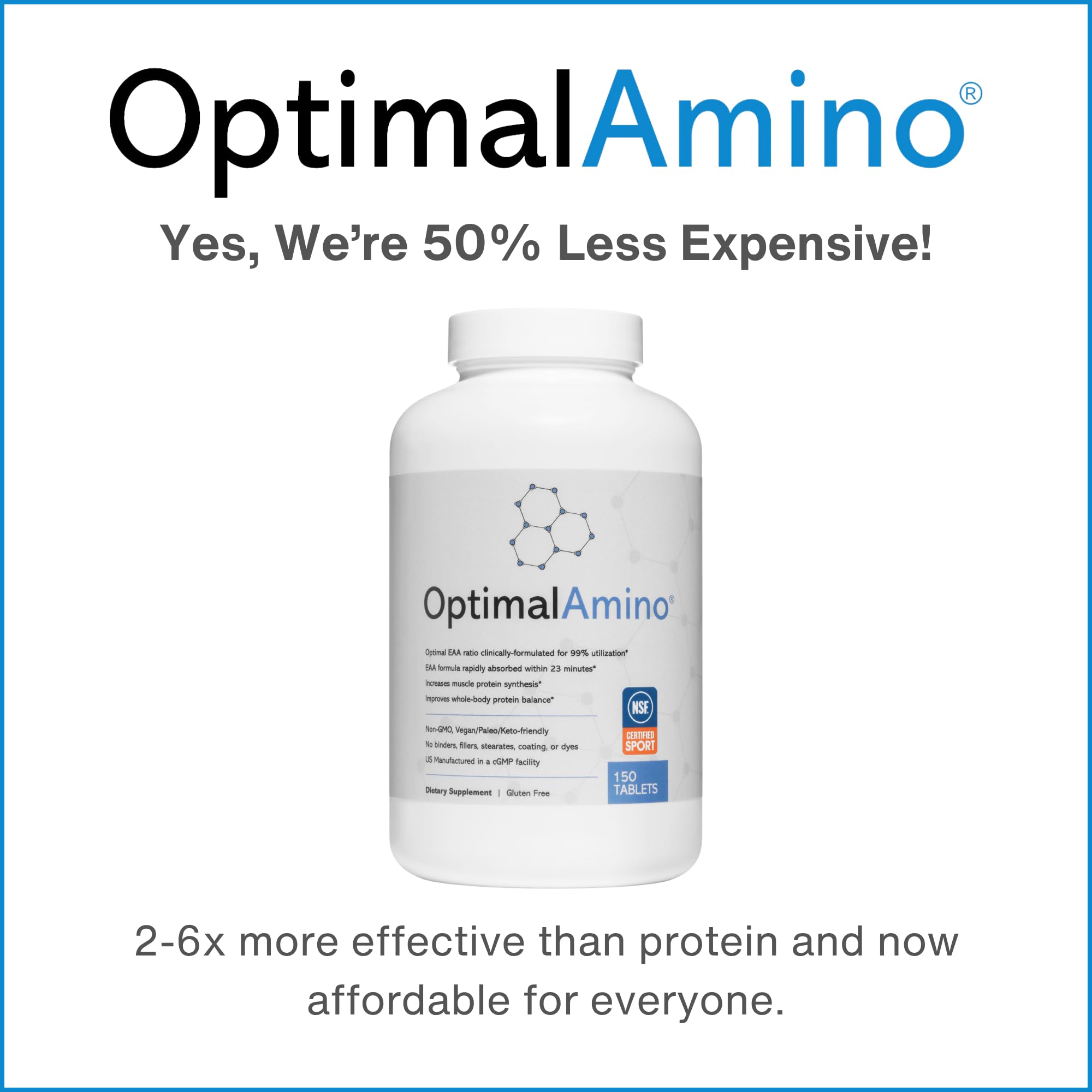 OptimalAmino | Essential Amino Acid Tablets | 150 Count — Amazon image 7