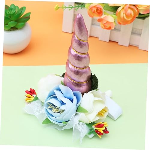 Miniatura 8 de Beavorty 2 sombreros de unicornio para perro, sombrero de vacaciones, disfraz de unicornio para perro, accesorios de fotografía de mascotas, disfraz
