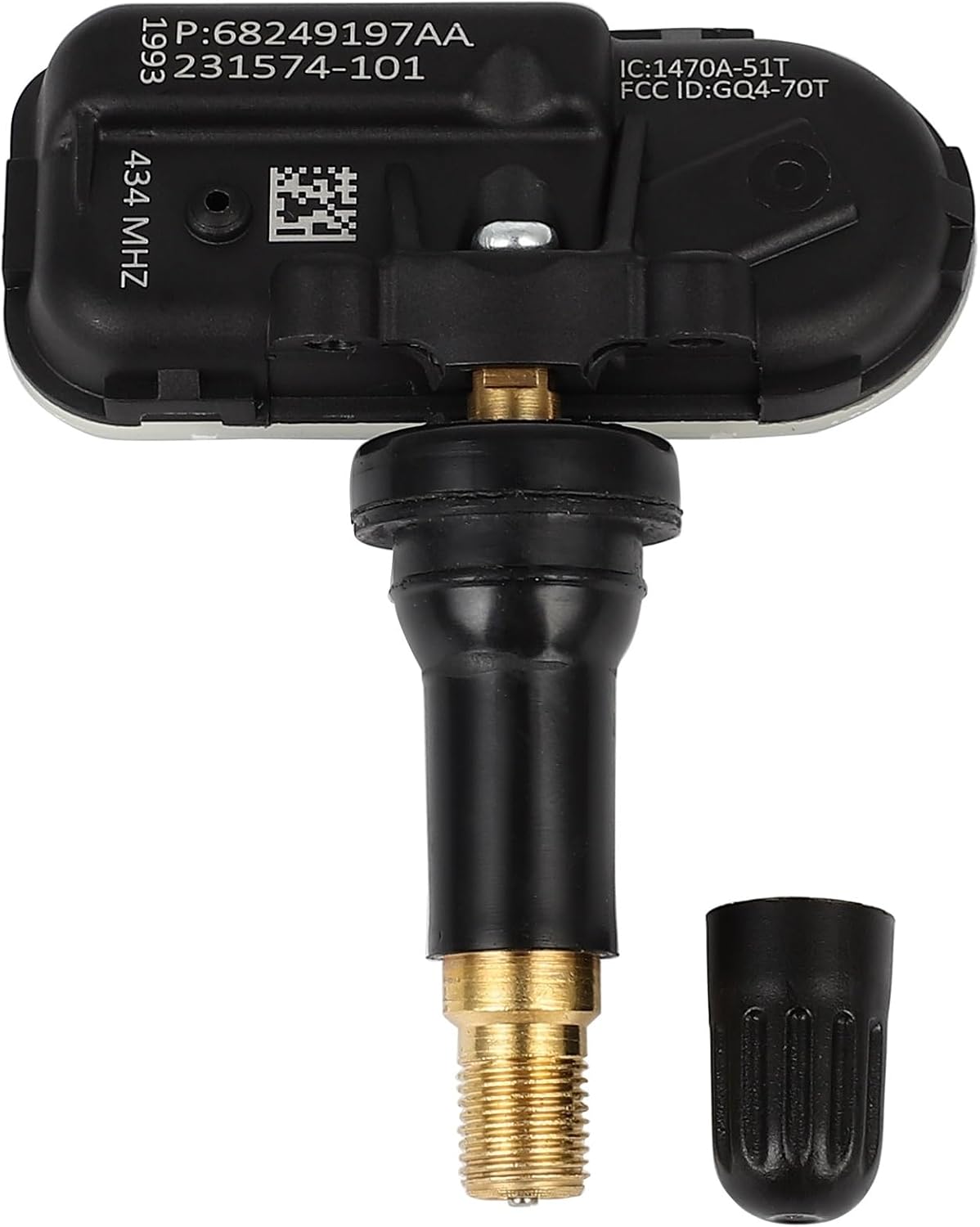 433MHz Tire Pressure Sensor Programmed TPMS Compatible with 2014-2022 For Jeep Cherokee,2014-2022 For Ram 1500 2500 3500,2019-2022 For Ram 1500 Classic,68249197AA, 68249200AA, 68249201AA