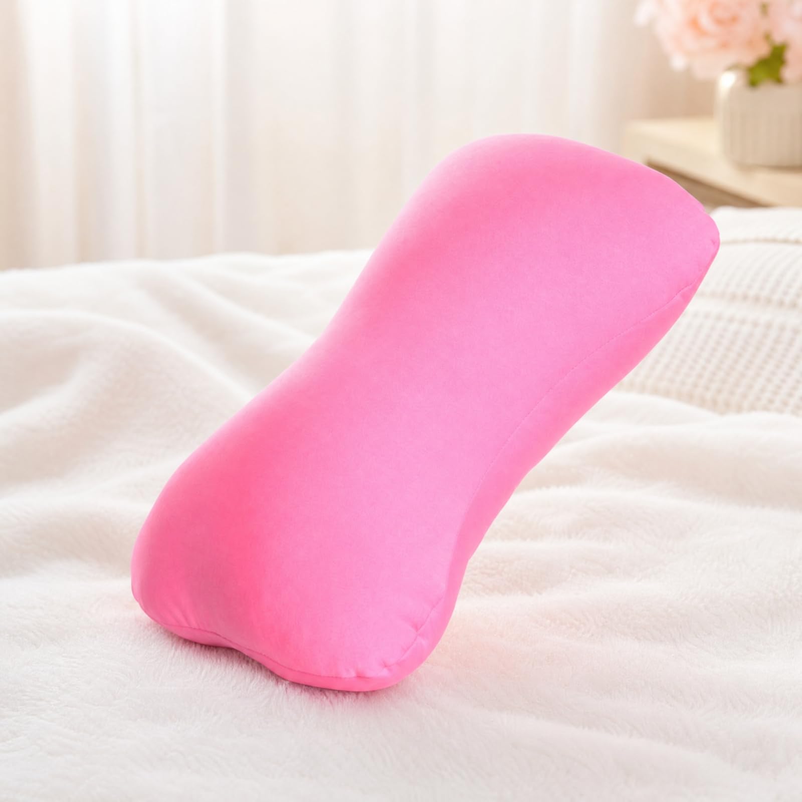 Almohada con Forma Ave Almohada en Forma Contorneado Cojín Cervical con Relleno Espuma para Adultos, Negro