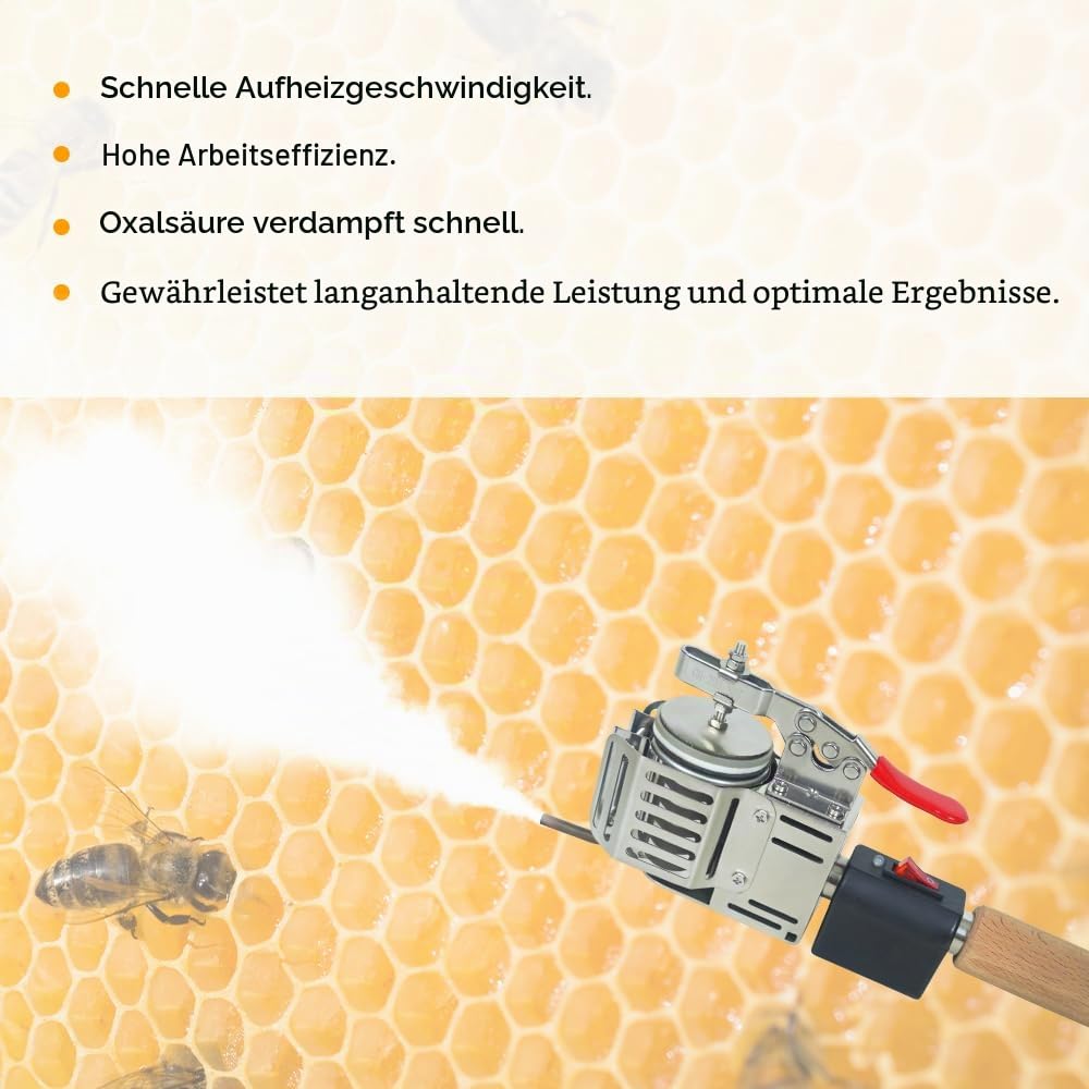 Oxalsäure Verdampfer, 180W 12V Vaporizer für Bienenstock, Imkereiausrüstung für Bienenstock, Thermostatische Steuerung, Keine Rückstände | Thermostatische Steuerung, keine Rückstände, Imkereiwerkzeuge für die Bienenstockwartung
