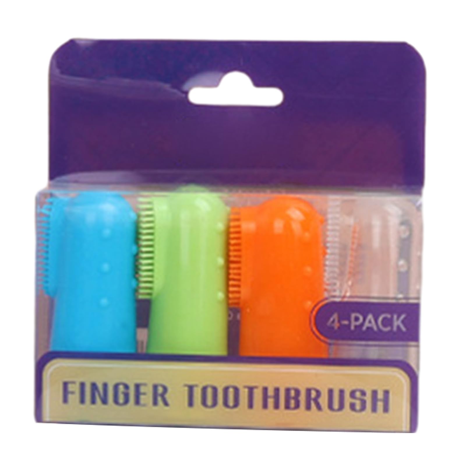 4pieces Handhold Pet Finger Toothbrush Small Head Toothbrush Dogs Brush Bad Breath Teeth Care Tool Dog Finger Brushes for Small Dogs Dog Fingerbrushes Toothbrush