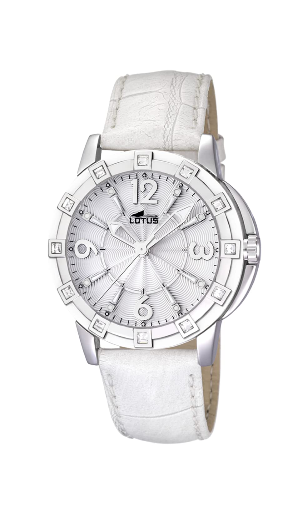 LOTUS Reloj Mujer Analógico de Cuero Blanco