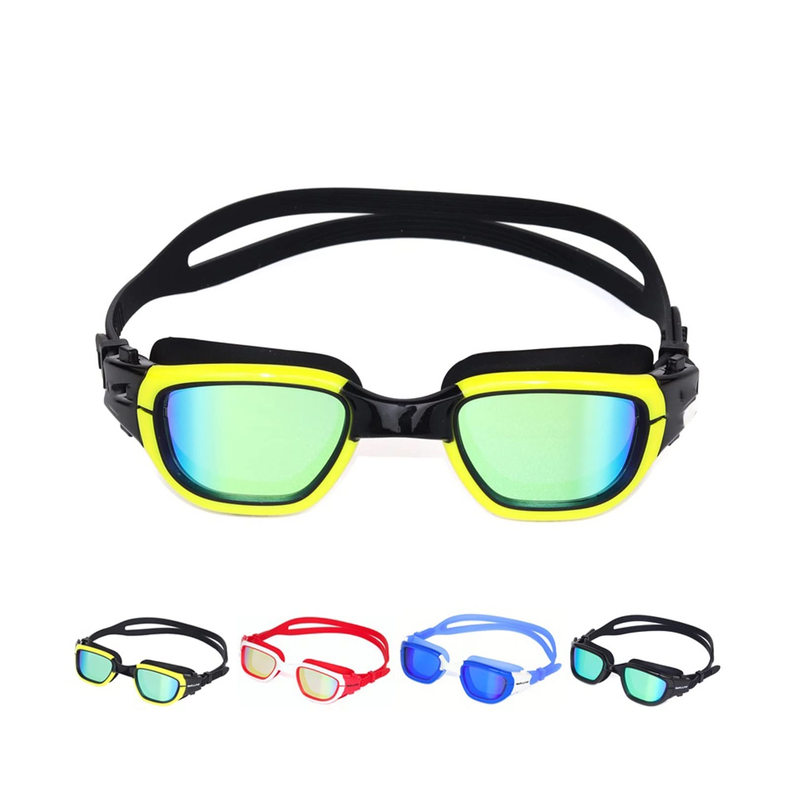 Schwimmbrille, professionell, beschlagfrei, verstellbar, für Damen und Herren, wasserdichte Silikonbrille