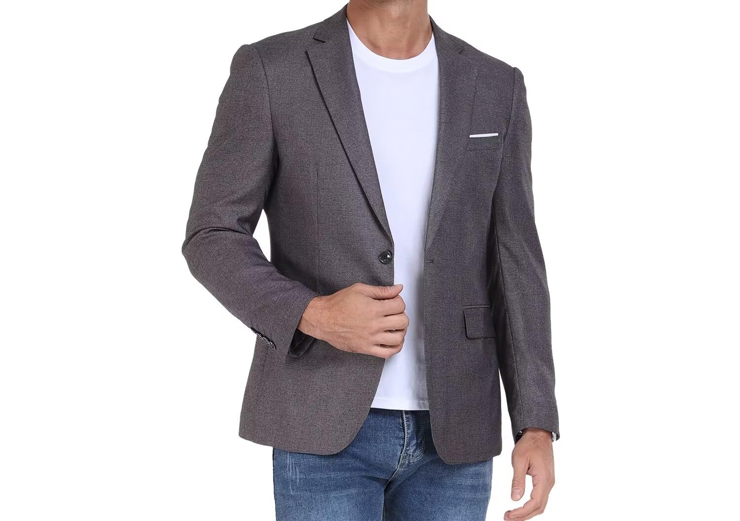 BONOW Men's Casual Blazer Jacket,Slim Fit Lightweight Sport Coats for Men One Button Bussiness Suit Jacket