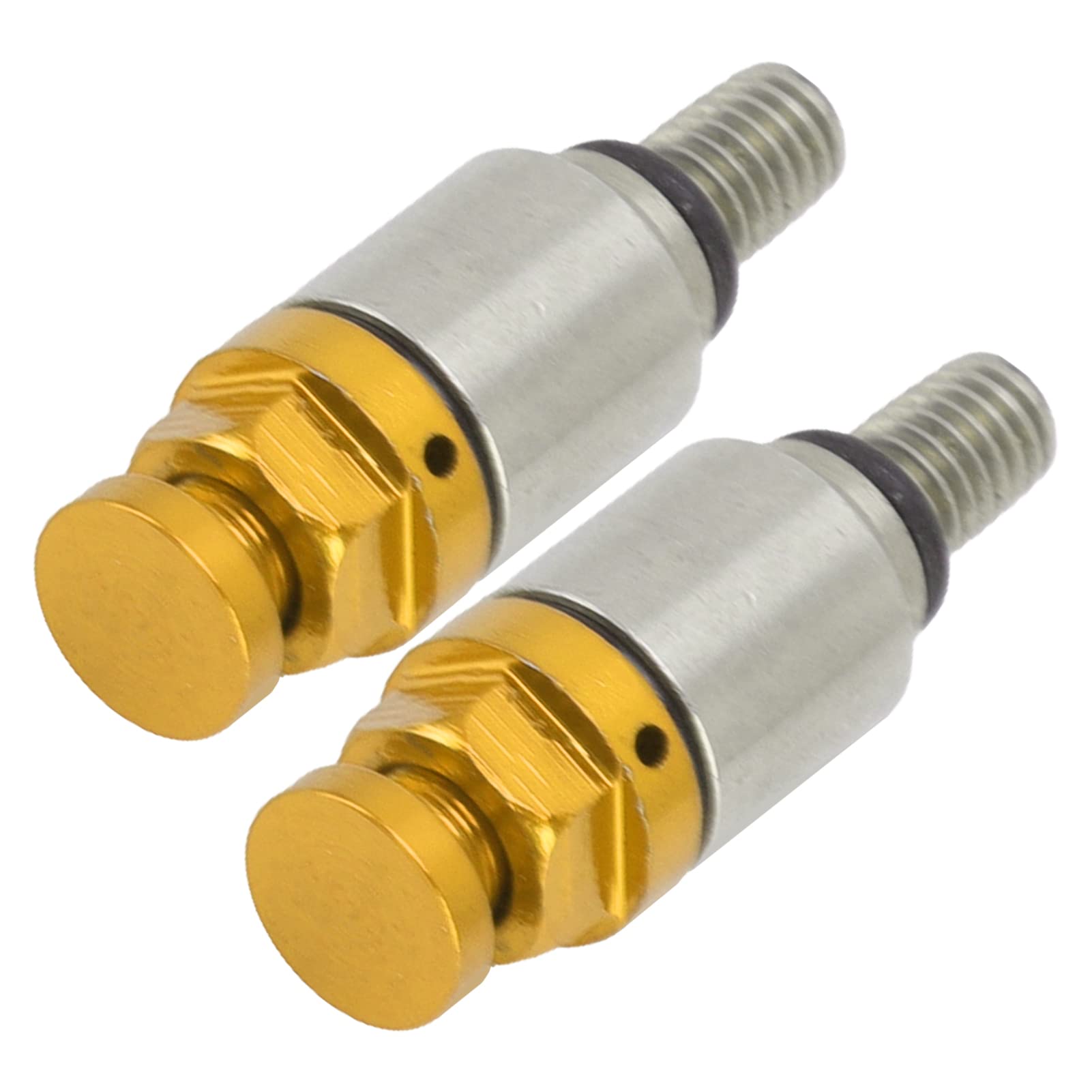 Sfiato Aria Forcella Moto, 2 Pezzi M5x0.8 Sostituzione Valvola di Sfogo Pressione Forcella Forcella in Lega di Alluminio per CRF150R CR125R CR250R CRF250R (Giallo)