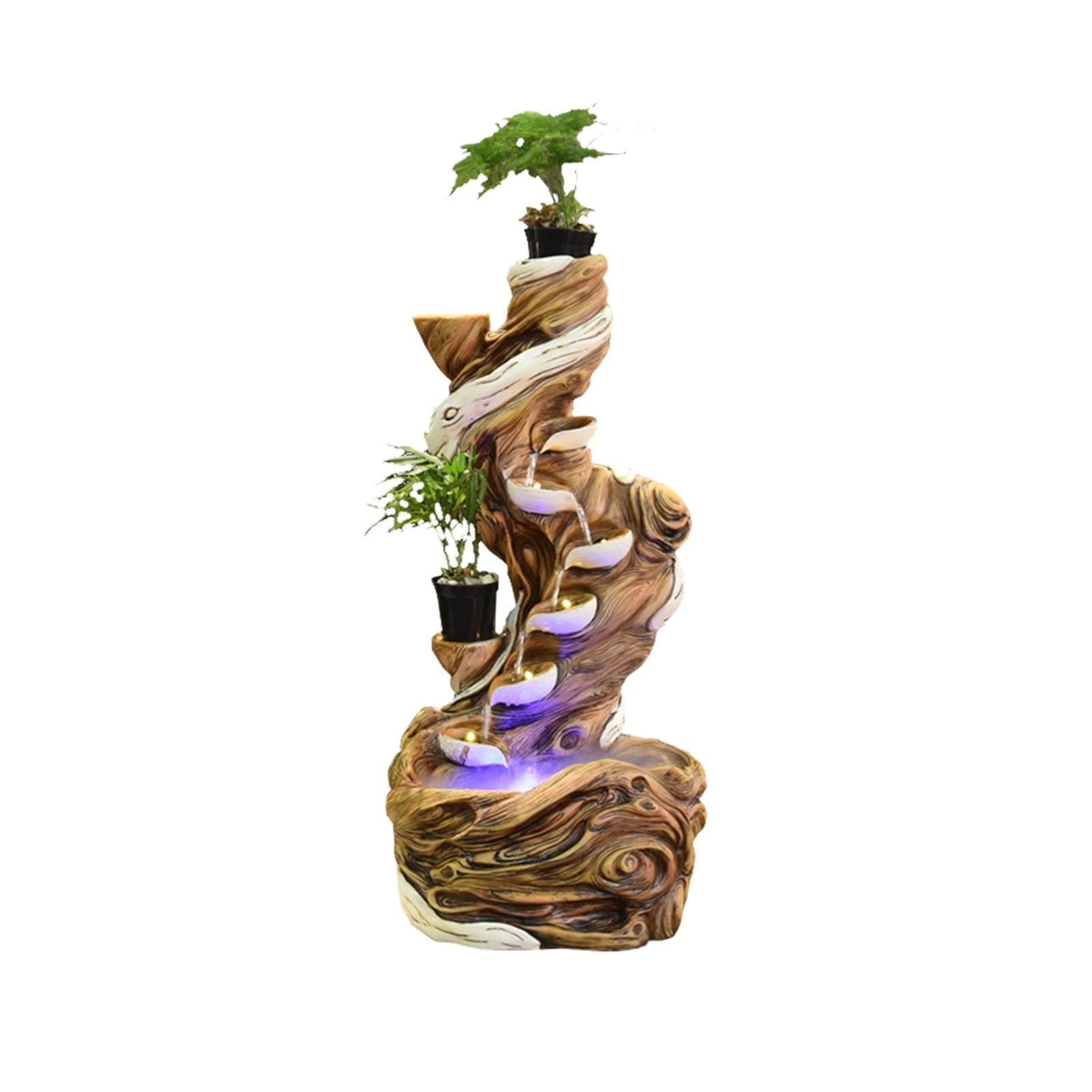 Fuente de Mesa Decorativa para Interior, Fuente de Agua con Cascada, de Resina, diseño de árbol, Zen, decoración para salón, Dormitorio, Oficina