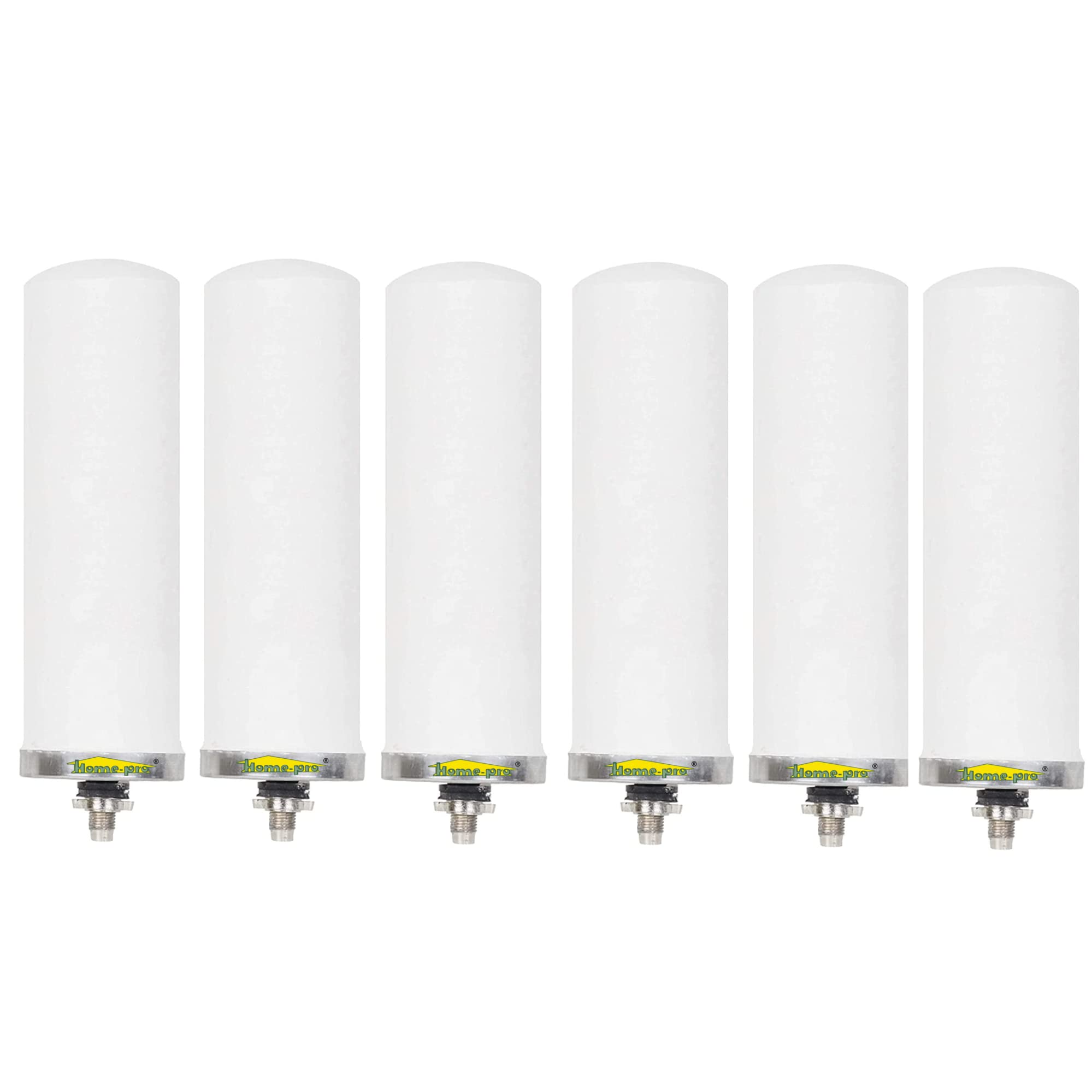 HOME-PRO - Ceramic Candle Water Filter For Clean And Safe Drinking Water - Long-Lasting - 7 Inch - Pack Of 6, White