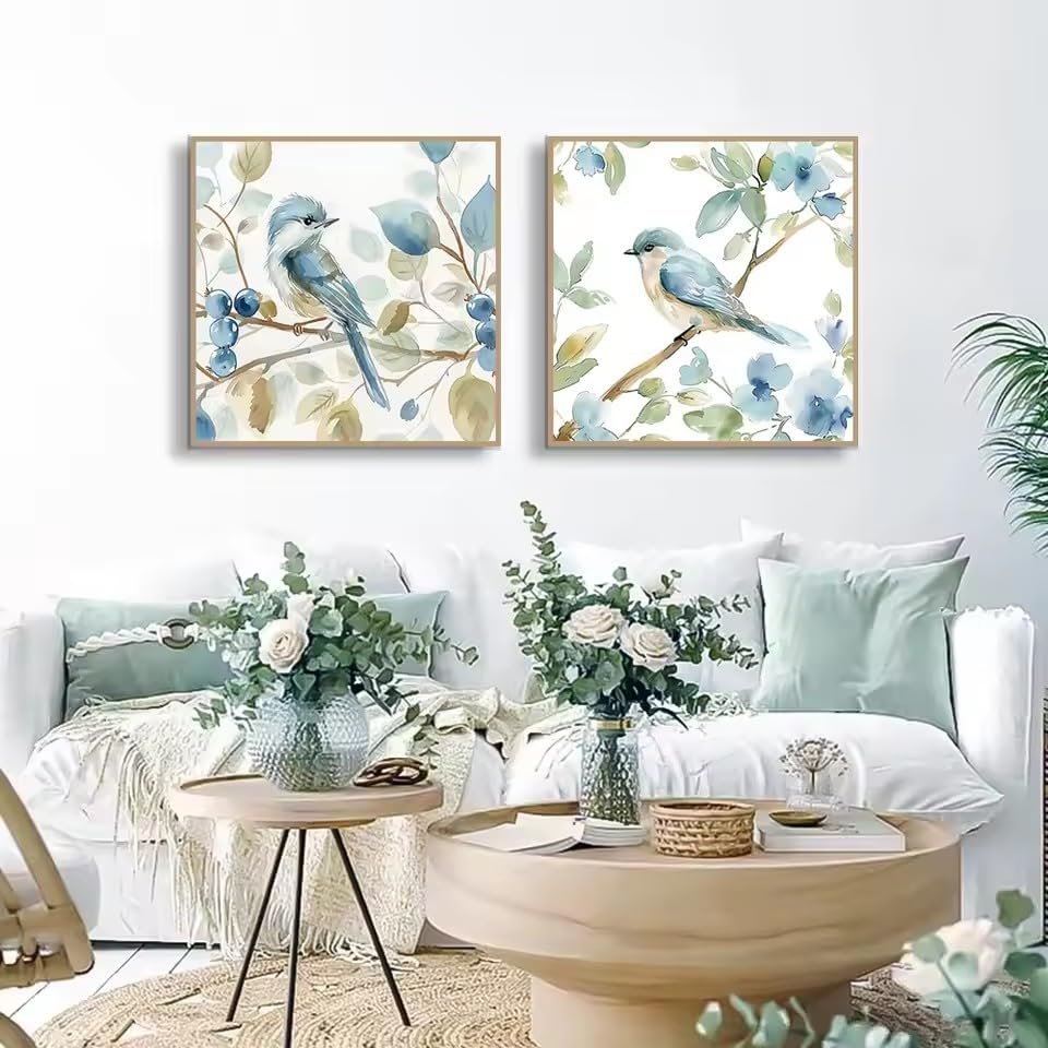 Affiche d'été oiseau sur branche pour créer une ambiance nature dans la chambre