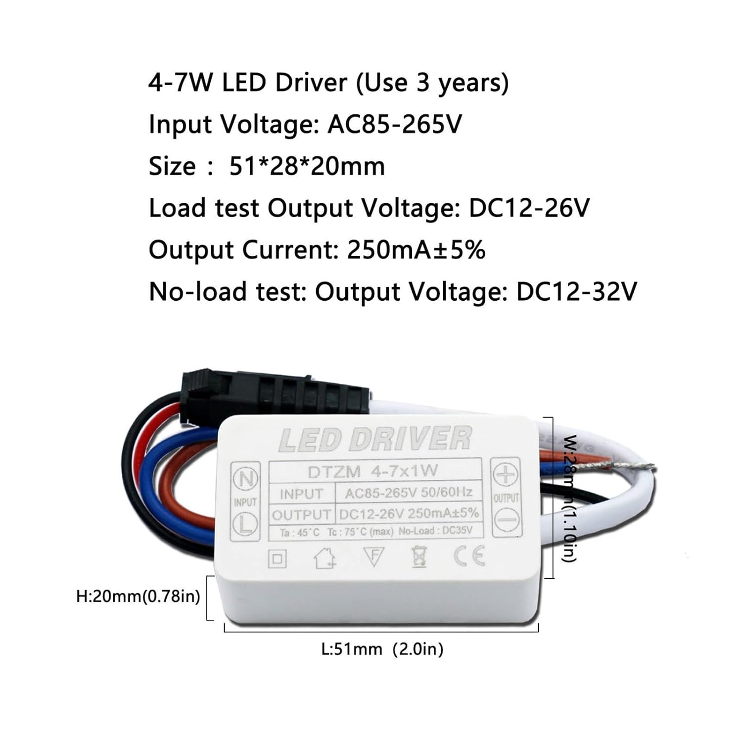 1PCS LED Driver Transformer AC85-265V