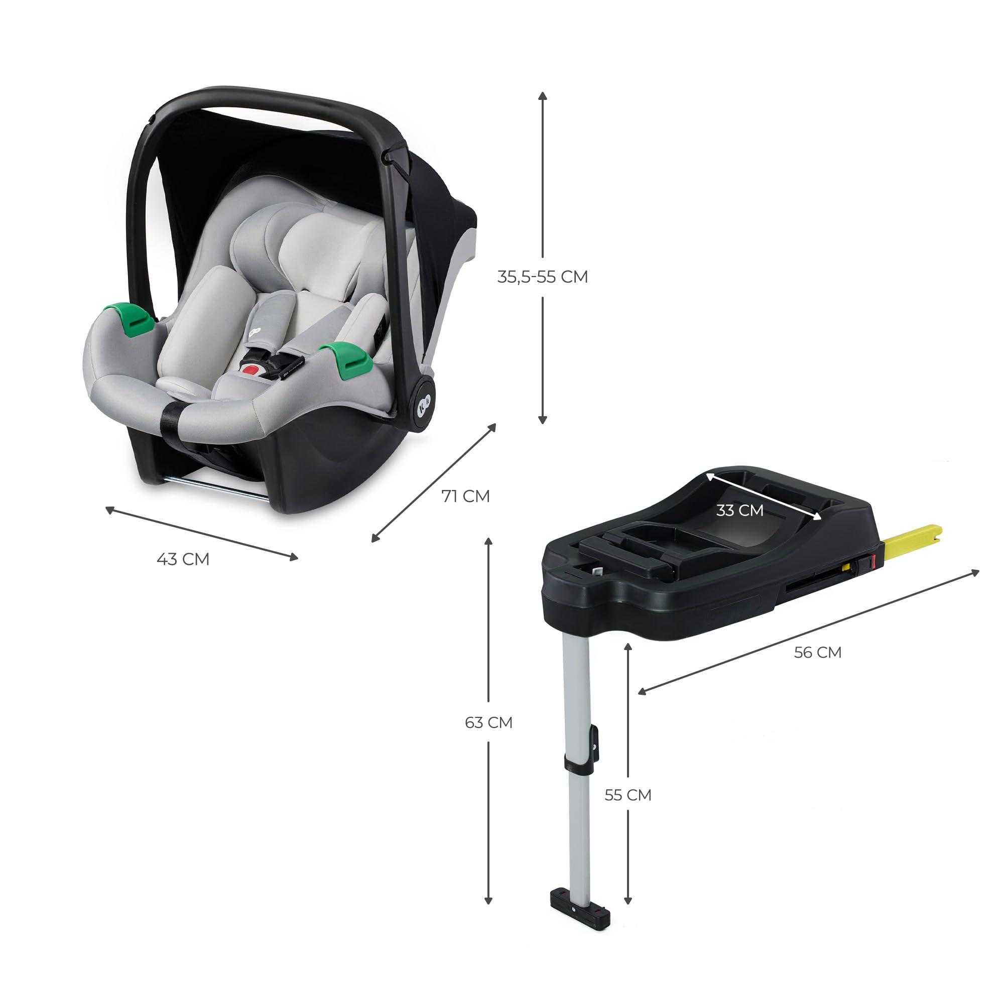 Image secondaire de Siège Auto Kinderkraft MINK PRO i-Size avec Base Isofix - Sécurité et Confort pour Bébé