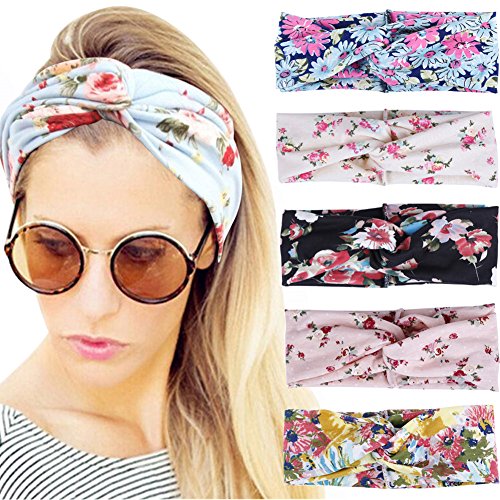Qandsweet Women Headband for Sports Workout Yoga Elastic Hair Band